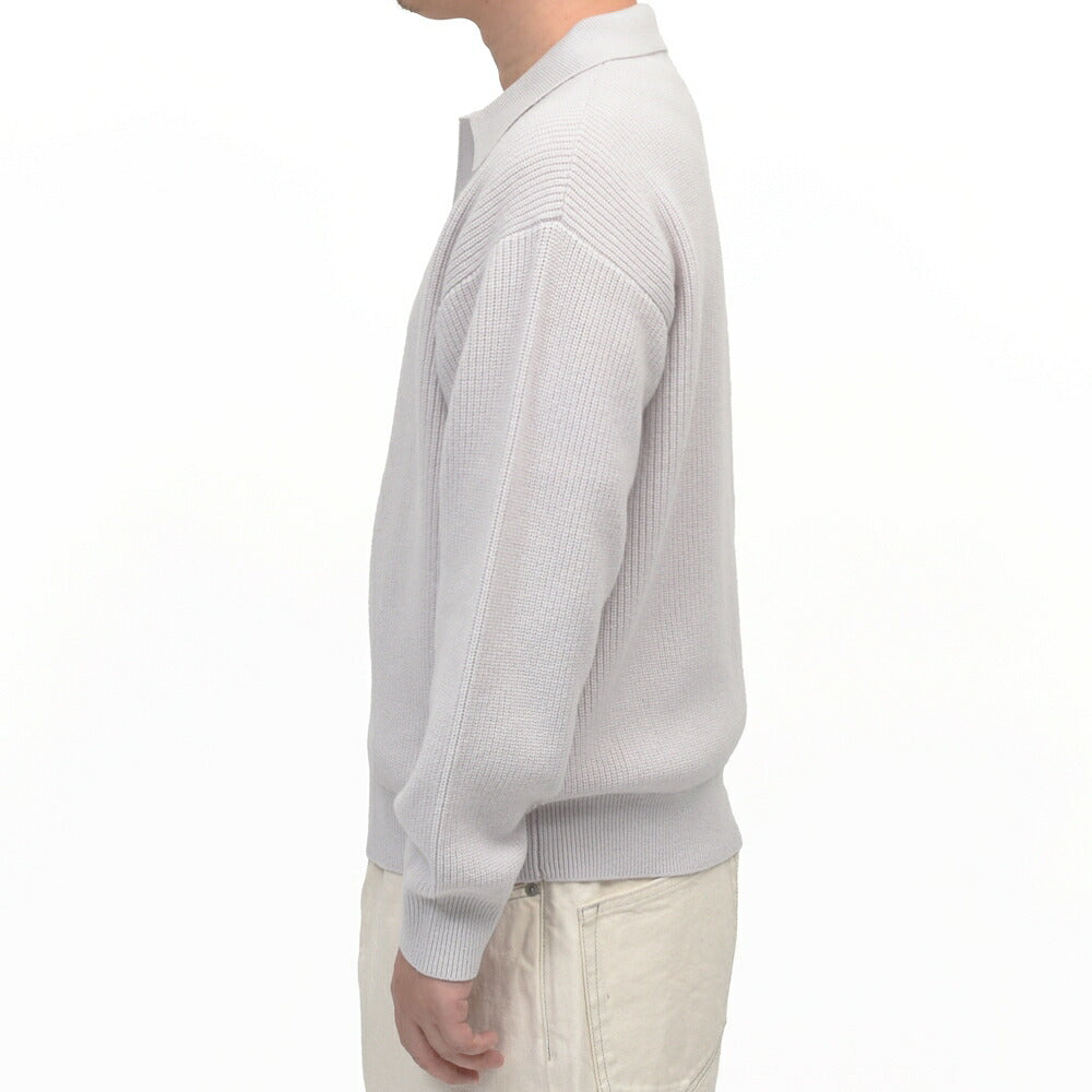 garoh（ガロウ）knit03 ミドルゲージ ウールカシミア スキッパーニット