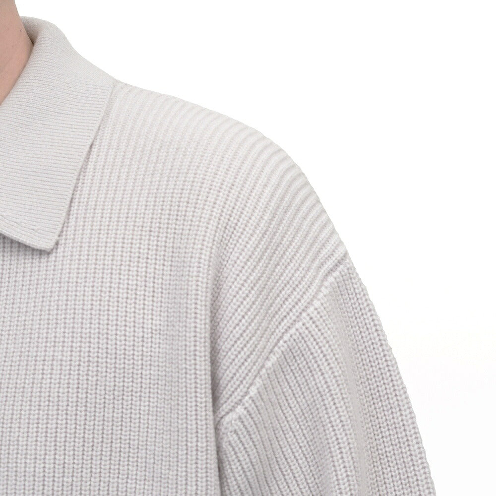 garoh（ガロウ）knit03 ミドルゲージ ウールカシミア スキッパーニット
