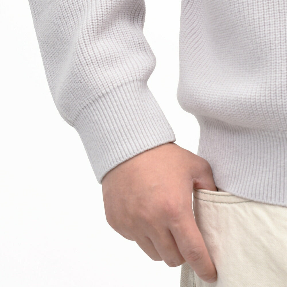 garoh（ガロウ）knit03 ミドルゲージ ウールカシミア スキッパーニット