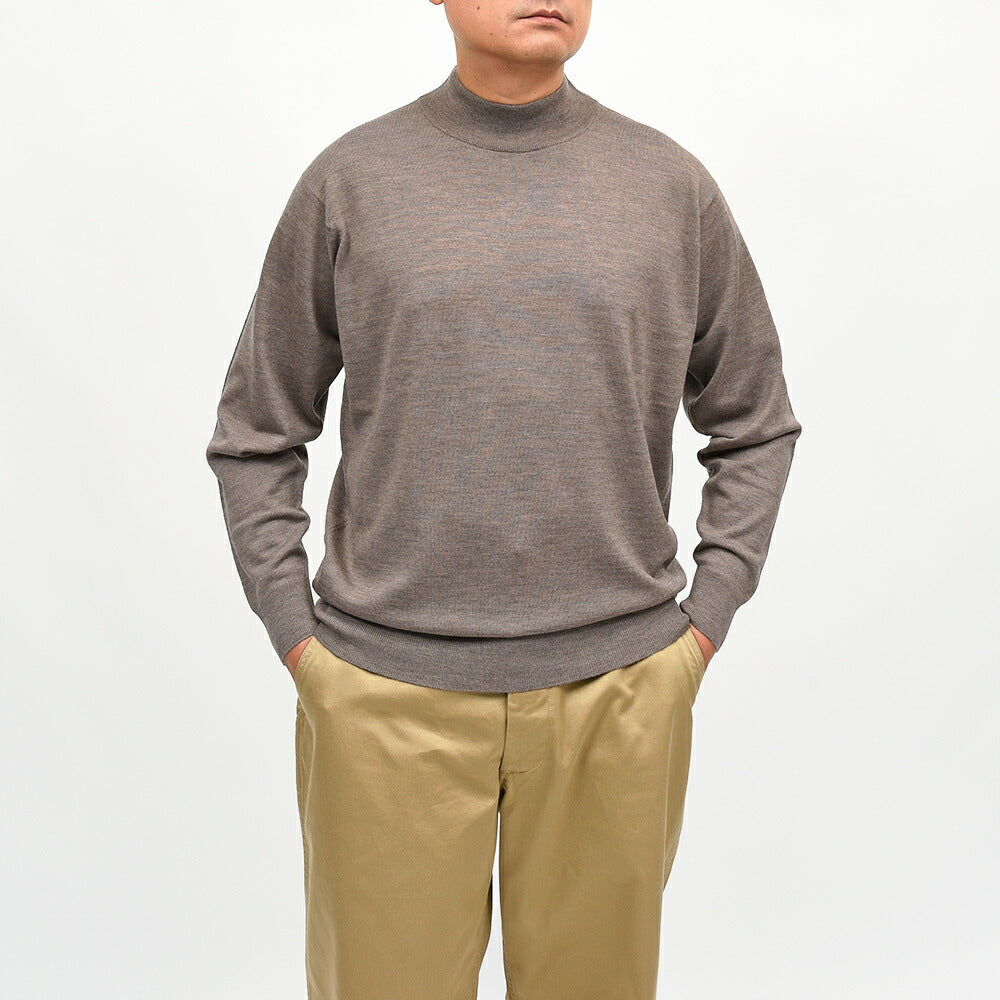JOHN SMEDLEY（ジョンスメドレー）A4546 エクストラファインメリノウール 24ゲージ モックネックニット