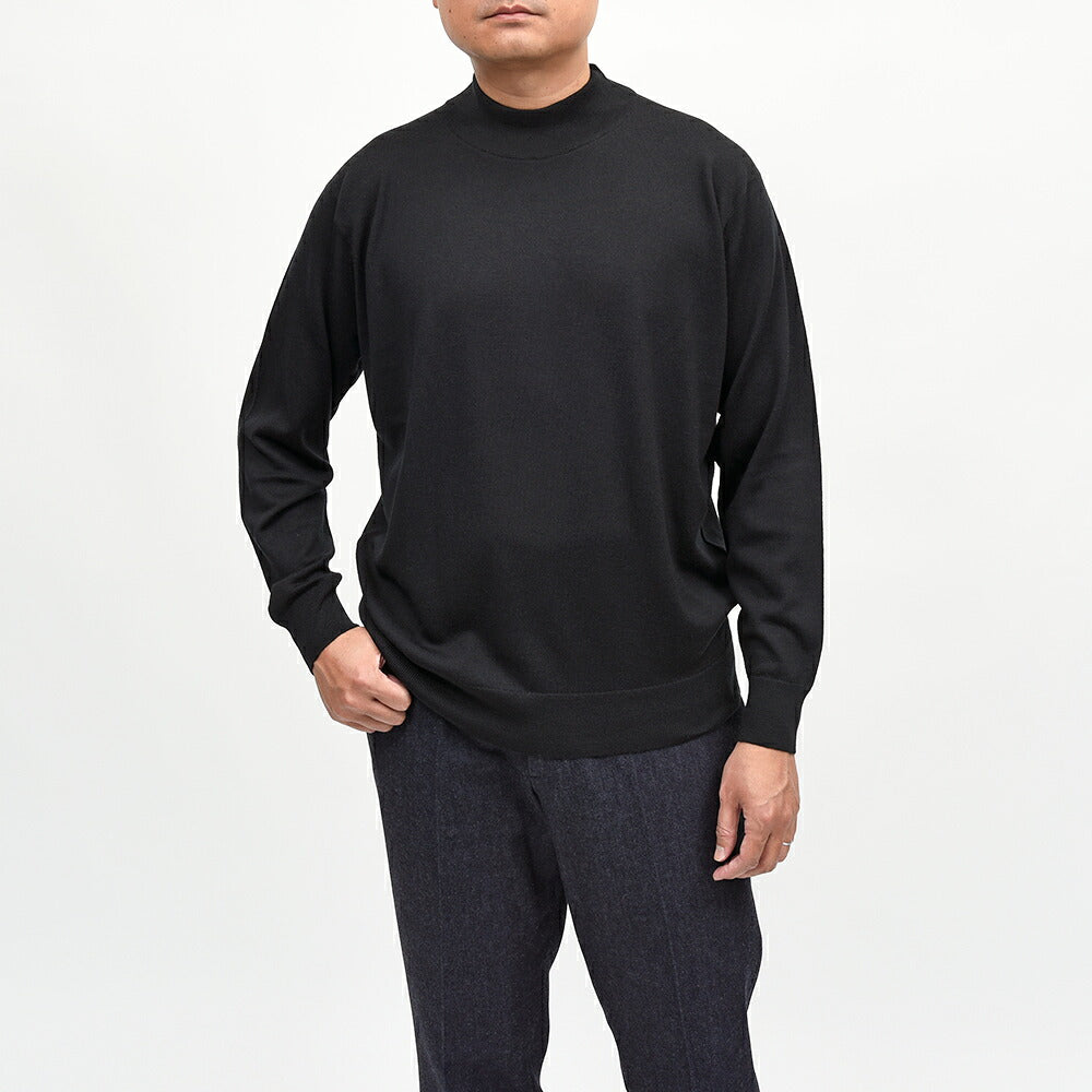 JOHN SMEDLEY（ジョンスメドレー）A4546 エクストラファインメリノウール 24ゲージ モックネックニット