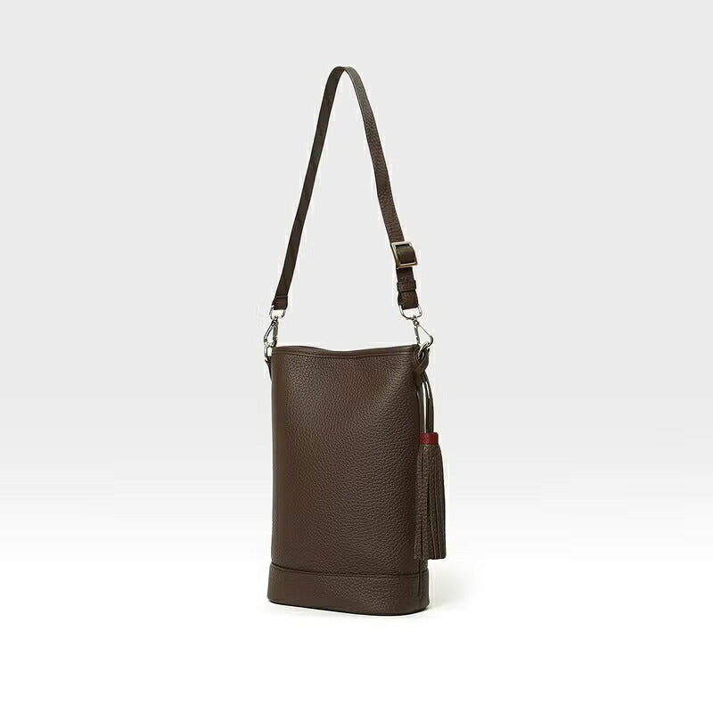 ACATE（アカーテ）VIALE カーフ シュリンクレザー コンパクトバケットバッグ