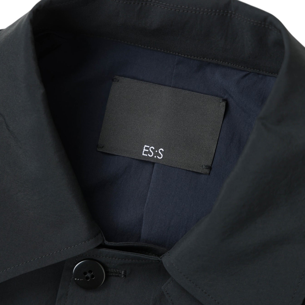 ES:S(エス) / ポリエステル タイプライター 超撥水 ワイド ステンカラーコート 日本製/02NSCO PTYP 225/BLACK