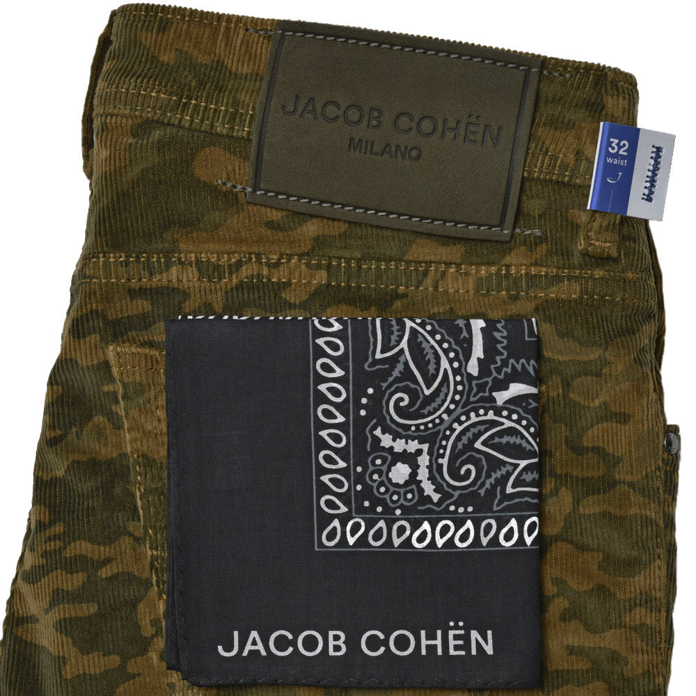 JACOB COHEN（ヤコブコーエン） SCOTTスコット コットンレーヨンコーデュロイカモフラージュキャロットフィットクロップドパンツ 226-22632 53046023052