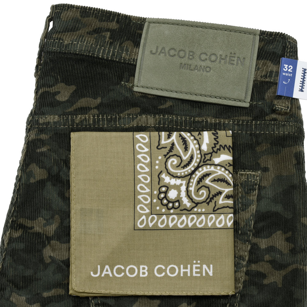 JACOB COHEN（ヤコブコーエン） SCOTTスコット コットンレーヨンコーデュロイカモフラージュキャロットフィットクロップドパンツ 226-22632 53046023052