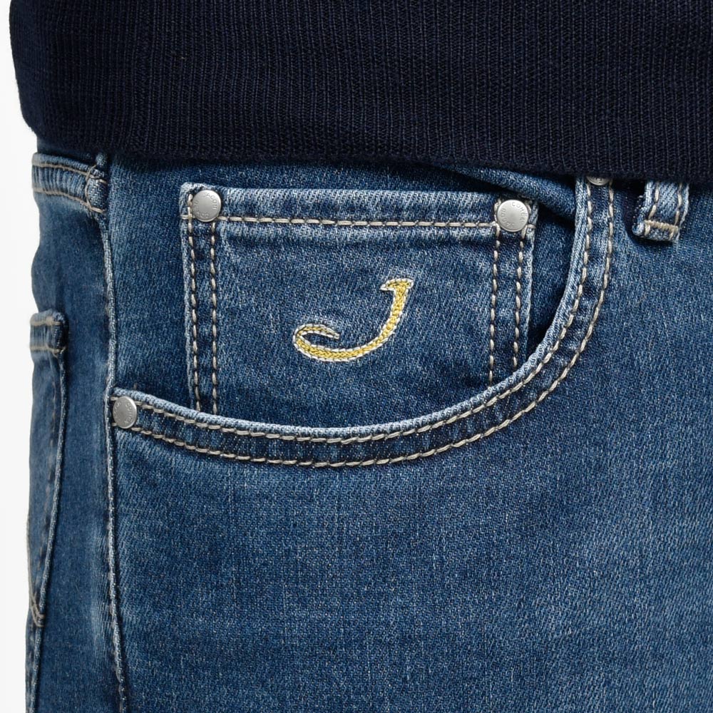 JACOB COHEN（ヤコブコーエン） NICKニック Apres-ski ウォッシュドコットンカシミヤストレッチスリムテーパードデニム 226-42509 53056045052