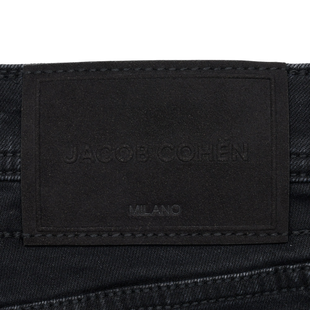 JACOB COHEN（ヤコブコーエン）BARD バード ウォッシュドコットンレーヨンスリムブラックデニム 226-62103 53066001052