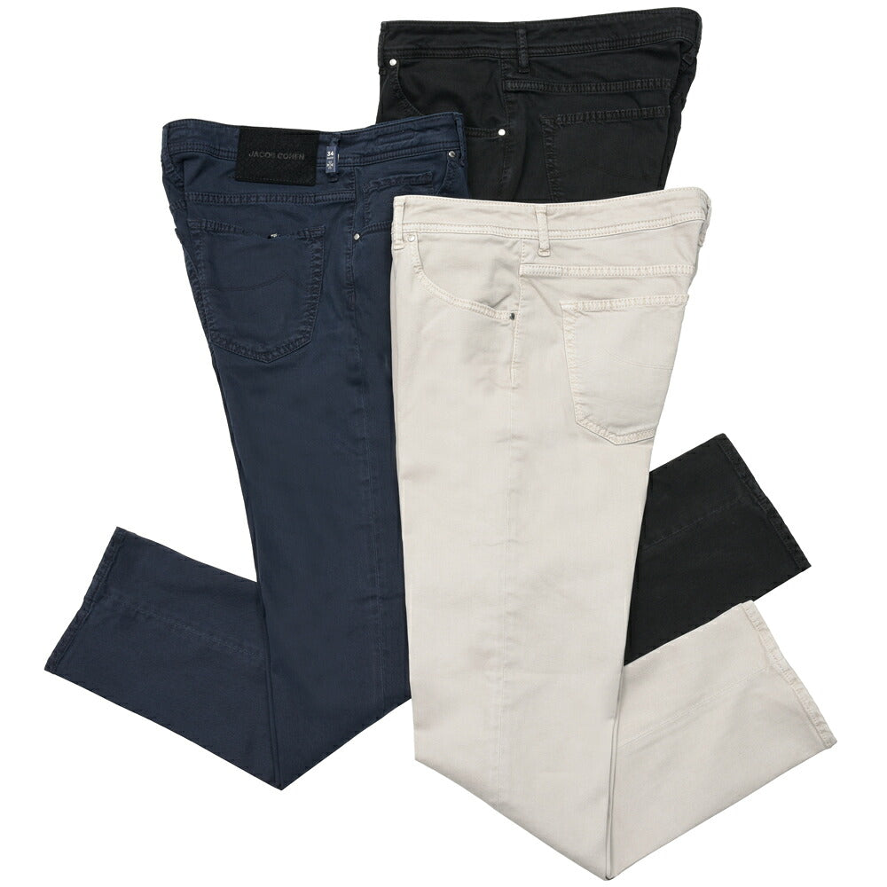 JACOB COHEN（ヤコブコーエン）SCOTTスコット ガーメントダイコットンリヨセルクロップドパンツ 226-62802 53066010052