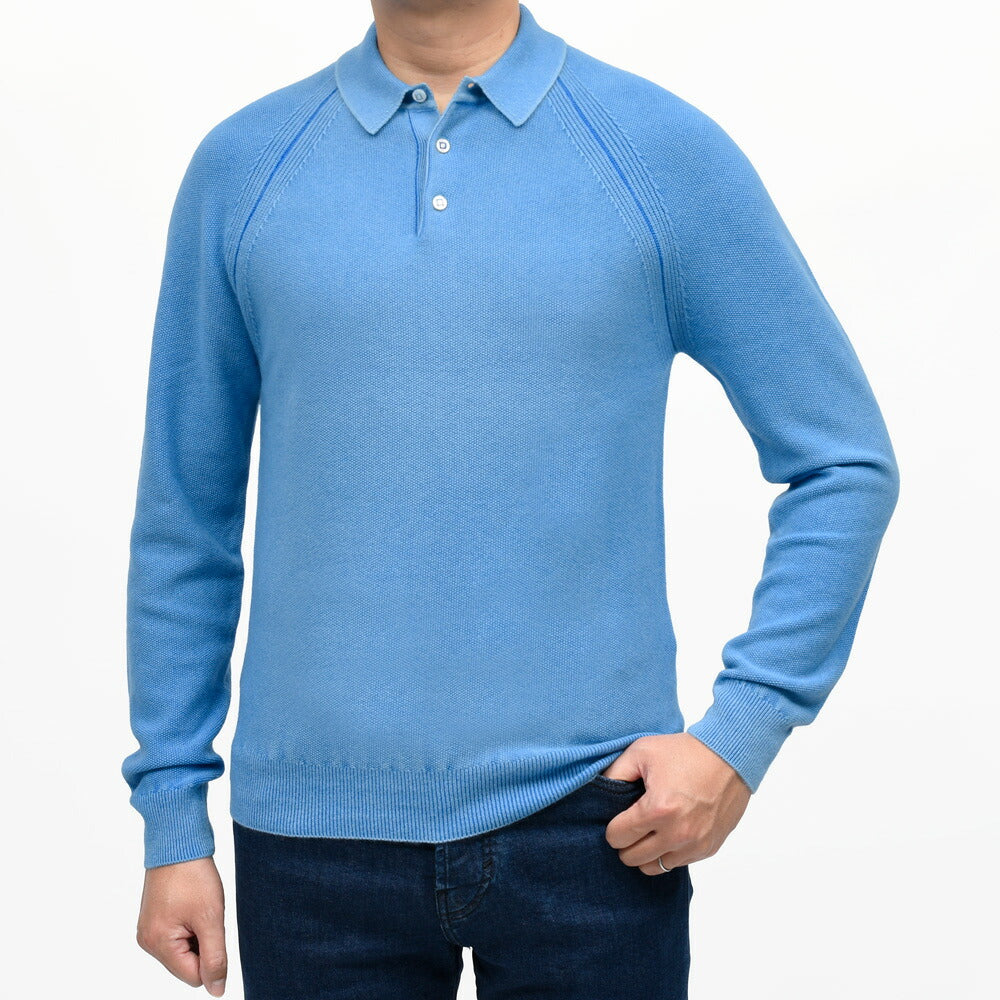 JACOB COHEN（ヤコブコーエン）カシミヤニットL/Sポロ 226-25407 56066008052