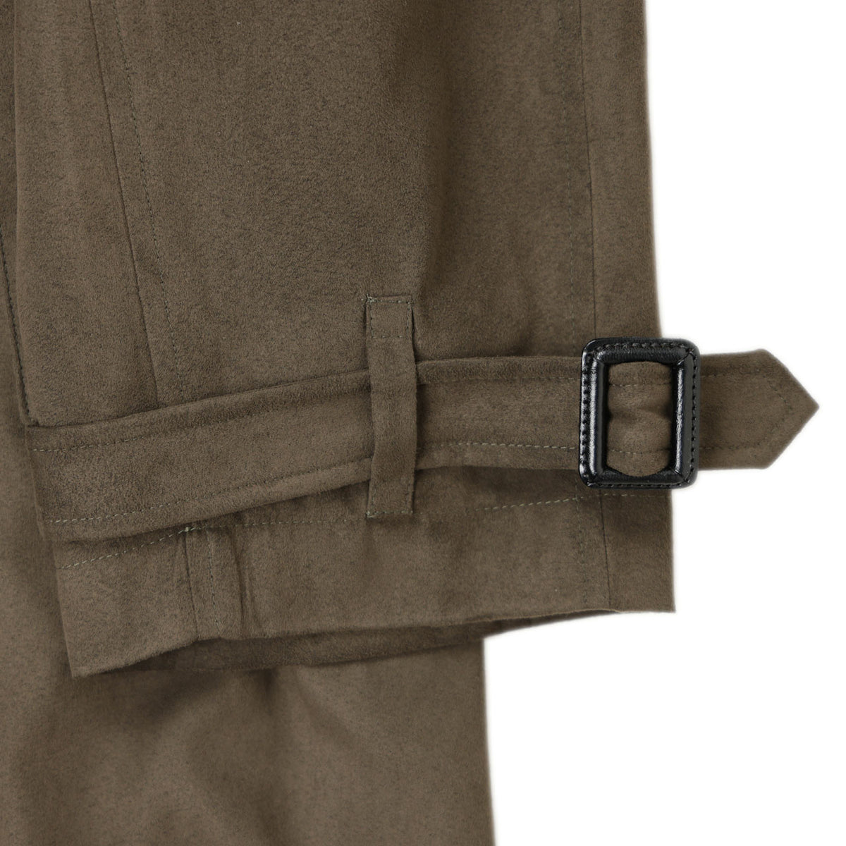 ES:S(エス) / スーパーソフト フェイクスエード トレンチコート/一枚仕立て 日本製/26WCO-FKSDLG-122/KHAKI