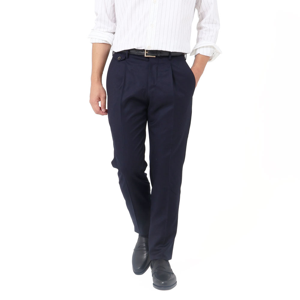 ピーティートリノ / ストレッチ ライトフランネル 1プリーツ パンツ/GENTLEMAN FIT/COGF11ZP0CL1 CM13