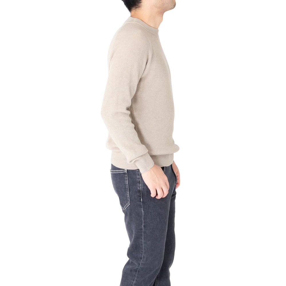 フィリッポ デ ローレンティス / Cashmerino 畔編み クルーネックニット/5GC1MLR42