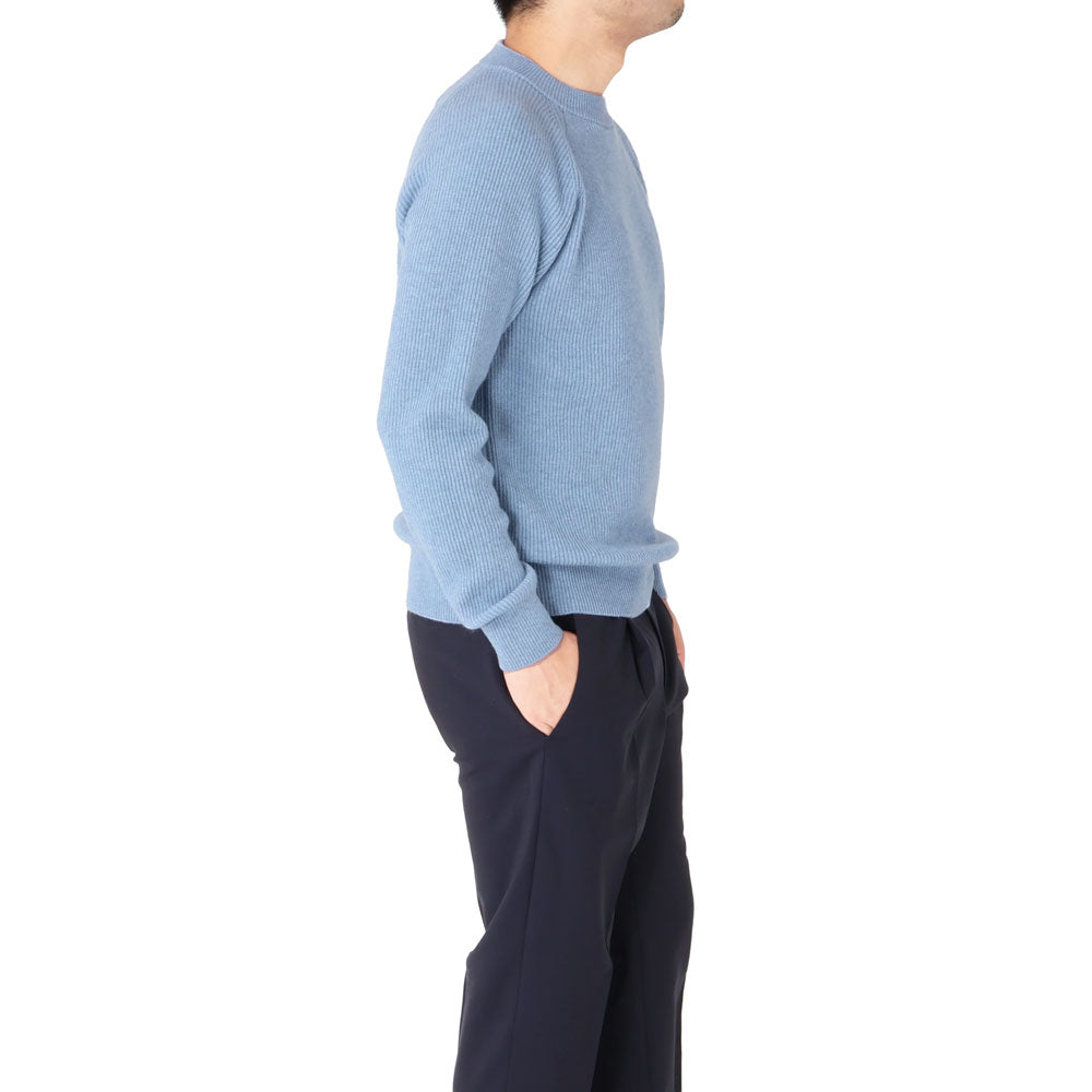 フィリッポ デ ローレンティス / Cashmerino 畔編み クルーネックニット/5GC1MLR42