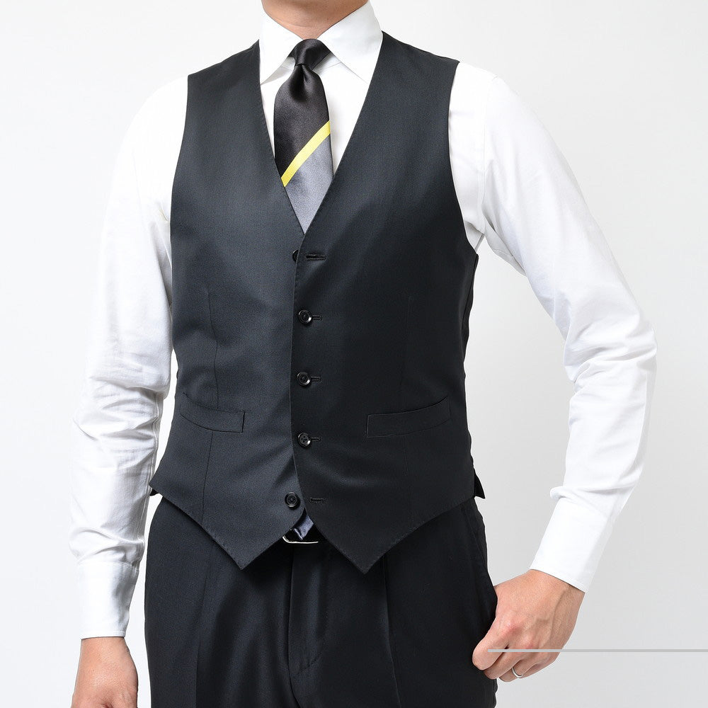 guji（グジ） SUPER150'sウールギャバジンソリッドジレ(MADE BY RING JACKET / LoroPianaファブリック使用)