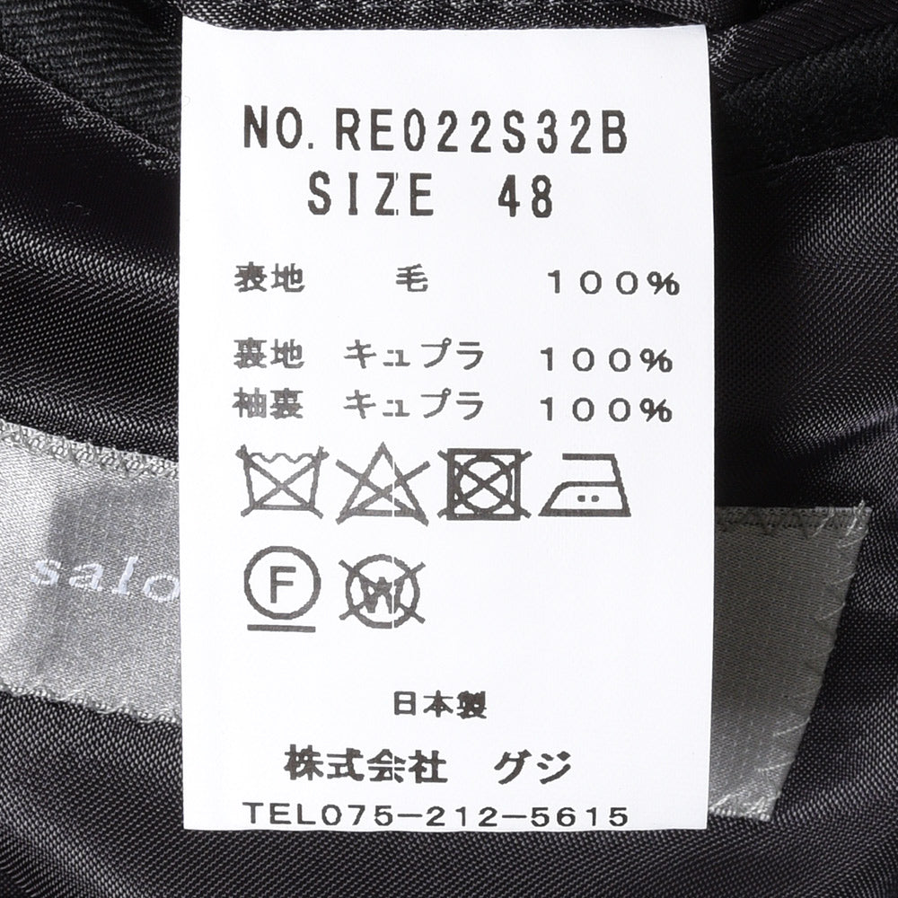 guji（グジ） SUPER150'sウールソリッド6B1プリーツダブルスーツ (MADE BY RING JACKET / LoroPianaファブリック使用)【オールシーズン】