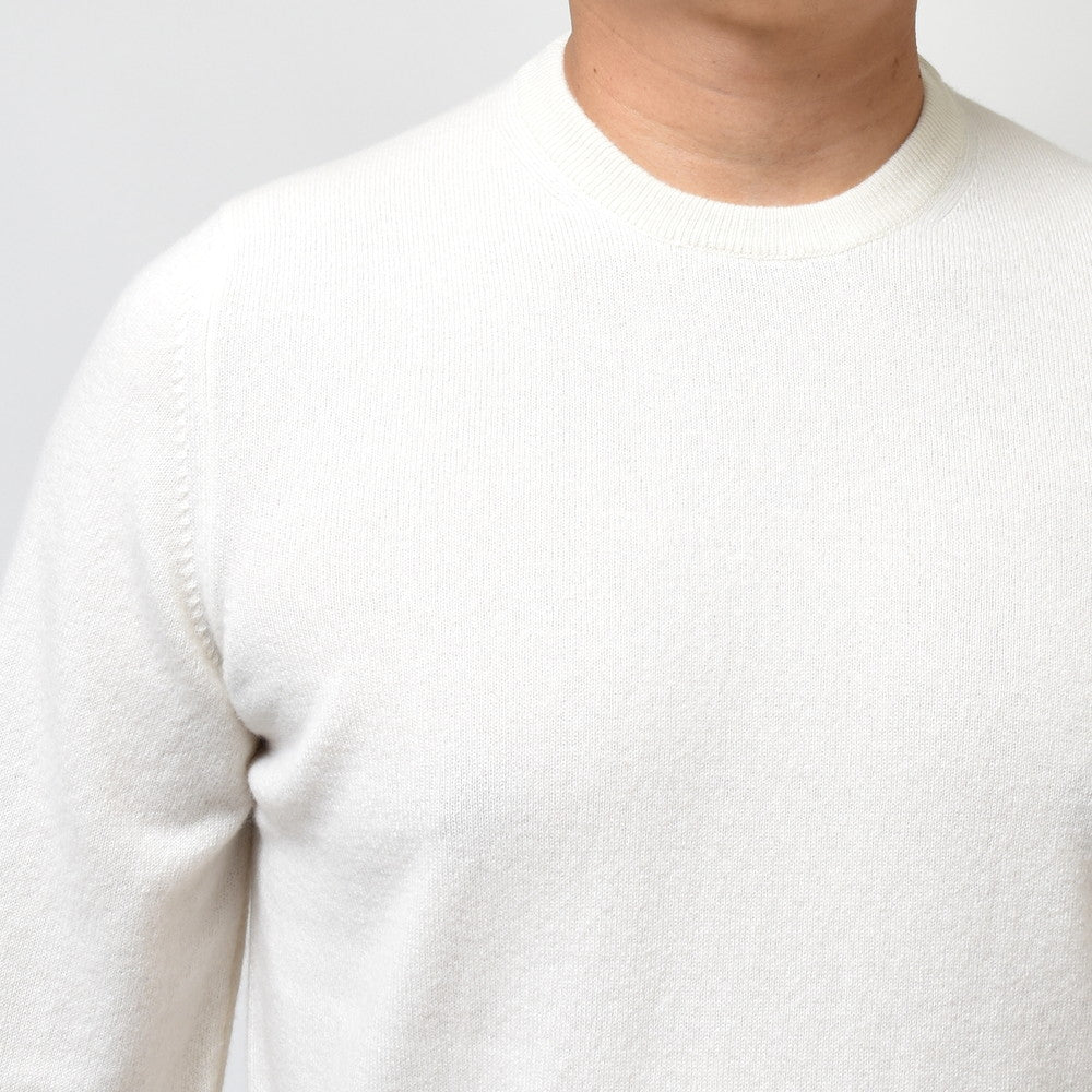 FEDELI（フェデリ） ハイゲージカシミアソリッドクルーネックニット ARG.SLIM ML.