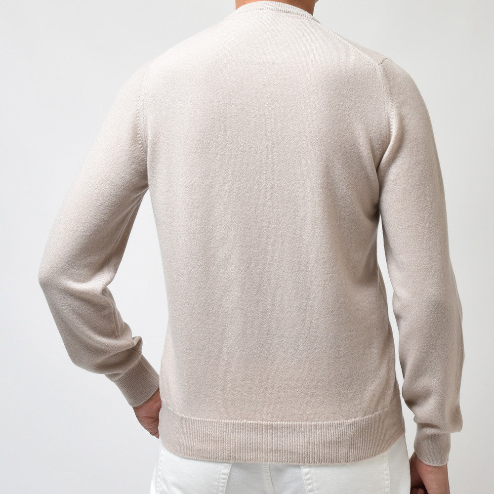 FEDELI（フェデリ） ハイゲージカシミアソリッドクルーネックニット ARG.SLIM ML.
