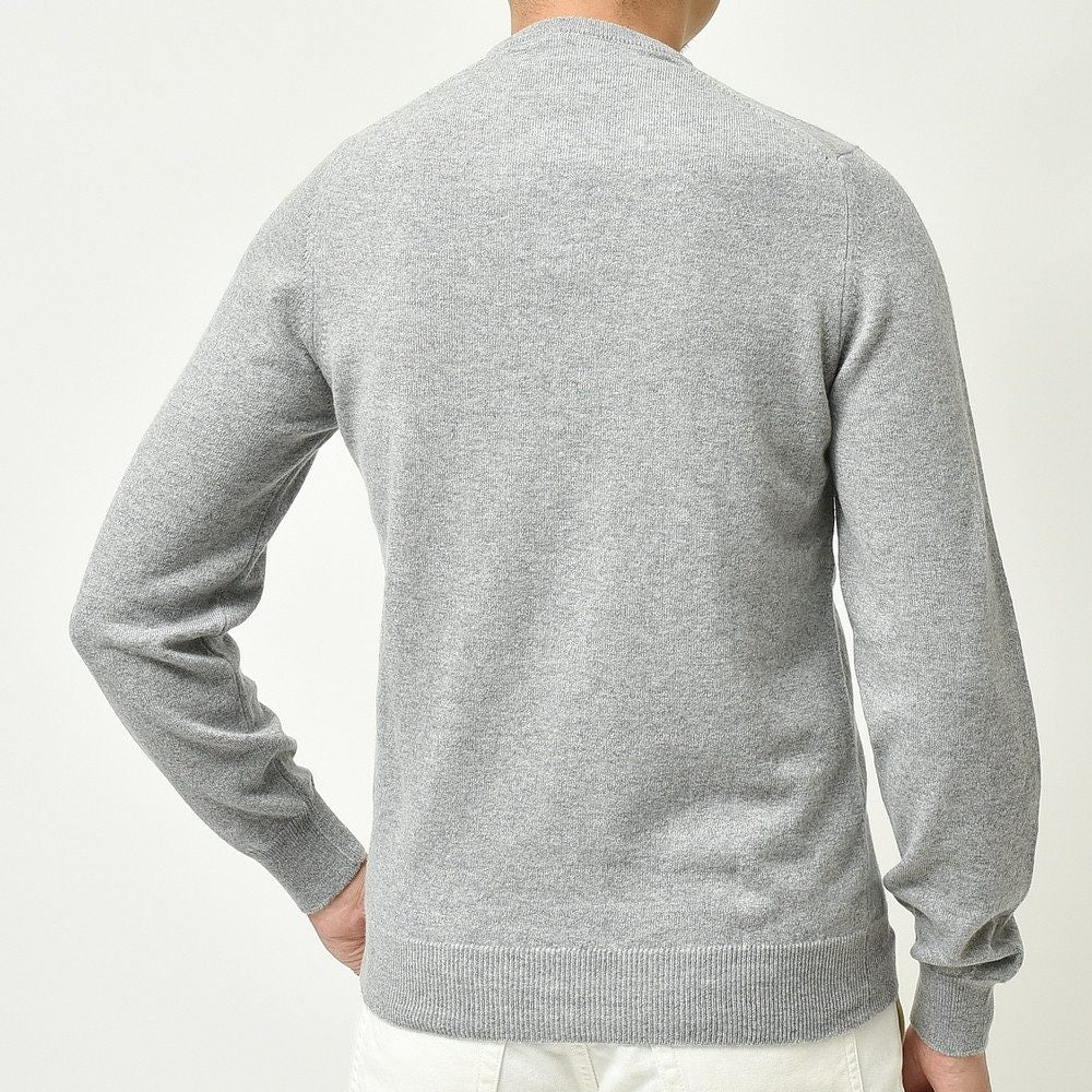FEDELI（フェデリ） ハイゲージカシミアソリッドクルーネックニット ARG.SLIM ML.