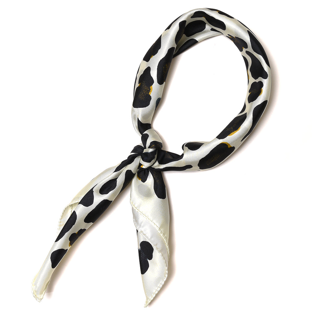 ANNEE（アネー） シルクツイルプリントスカーフ LEOPARD[70×70(cm)]