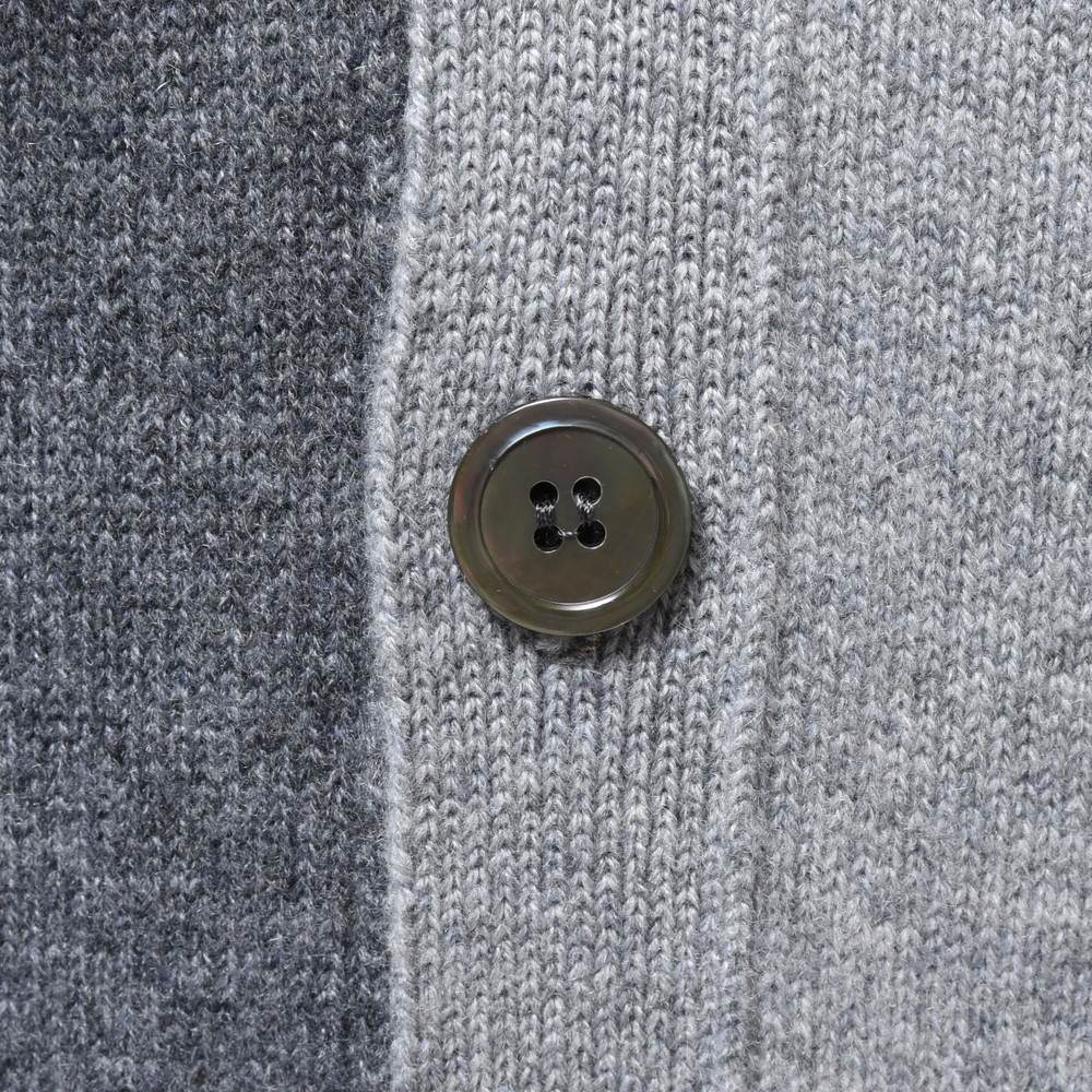 BEGG X CO（ベグ アンド コー） ハイゲージカシミアバイカラーニットカーディガン Two Tone Cardigan