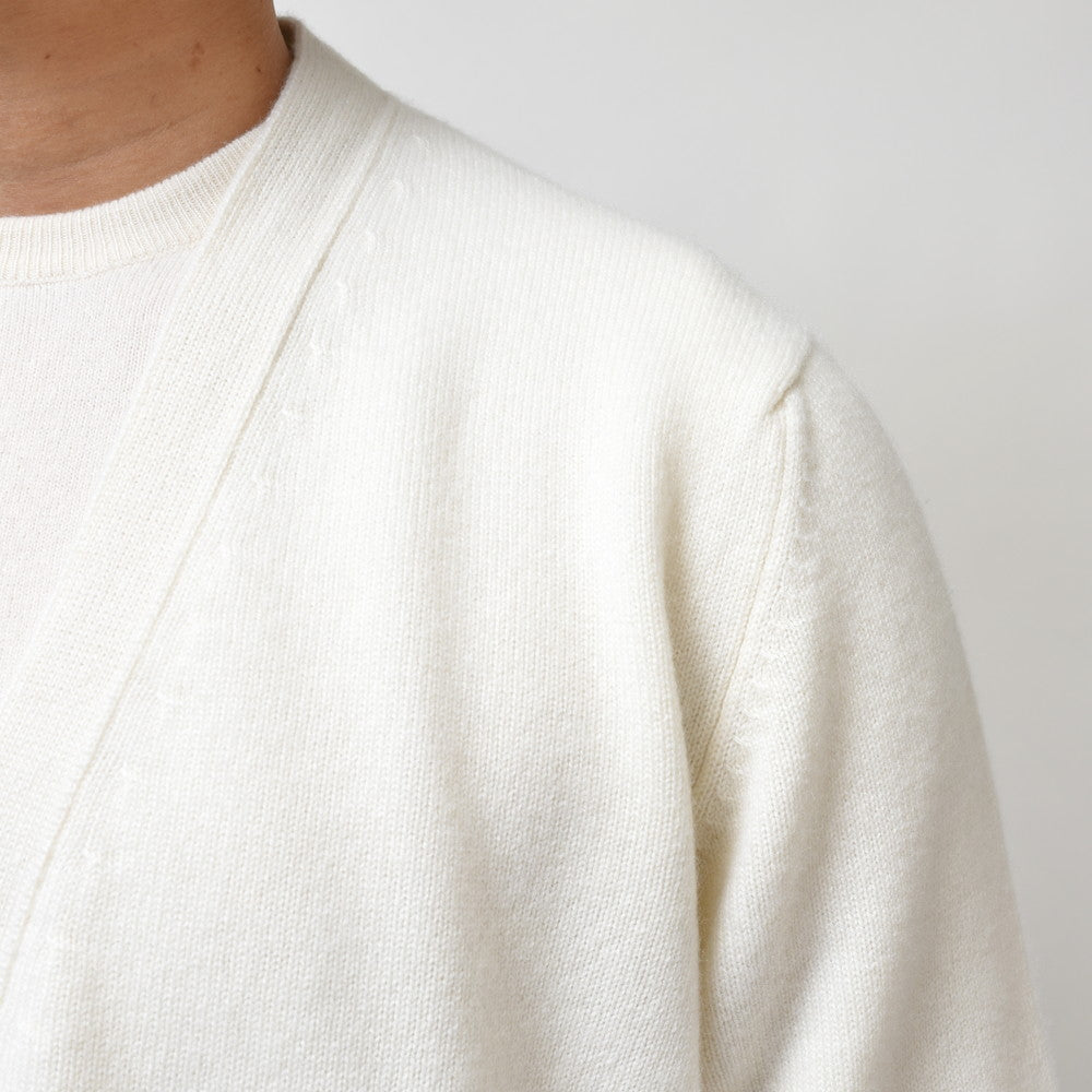 BEGG X CO（ベグ アンド コー） ハイゲージカシミアバイカラーニットカーディガン Two Tone Cardigan
