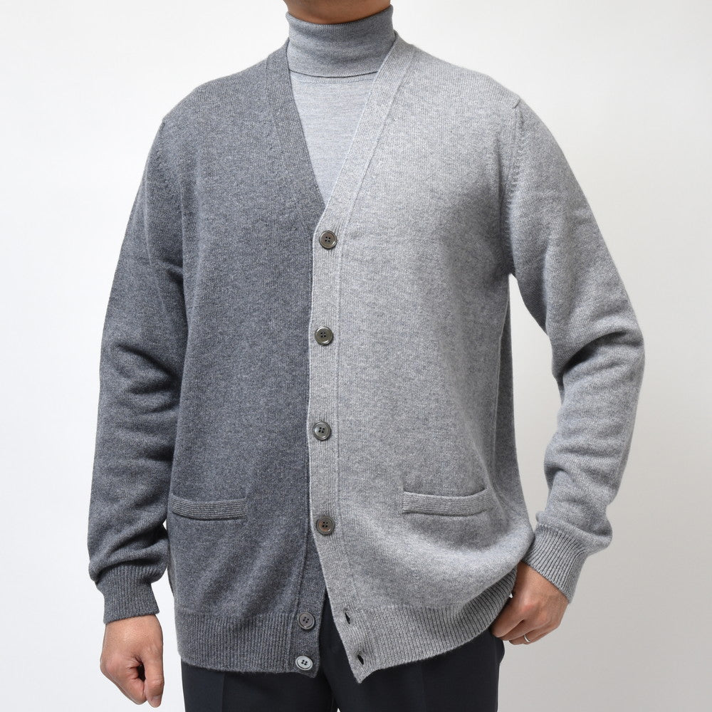 BEGG X CO（ベグ アンド コー） ハイゲージカシミアバイカラーニットカーディガン Two Tone Cardigan