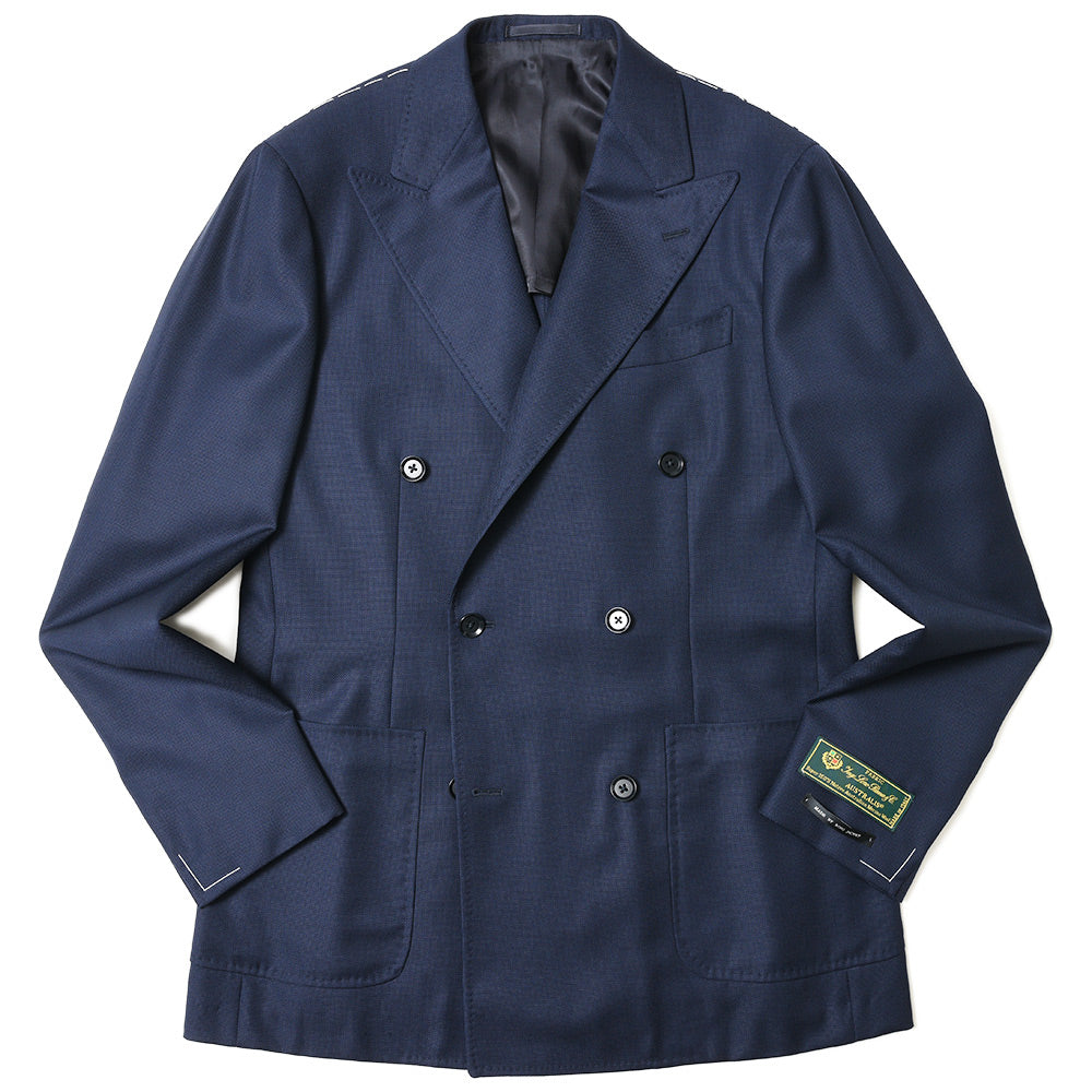 guji（グジ） SUPER150'sウールホップサックソリッド6Bダブルジャケット (MADE BY RING JACKET / LoroPianaファブリック使用)