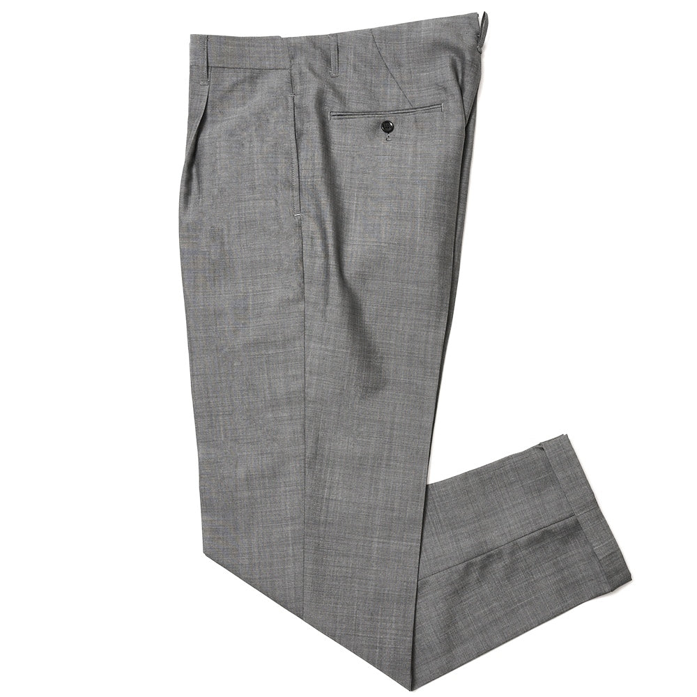 garoh（ガロウ） pants01 ウールモヘアピンヘッド1プリーツテーパードパンツ
