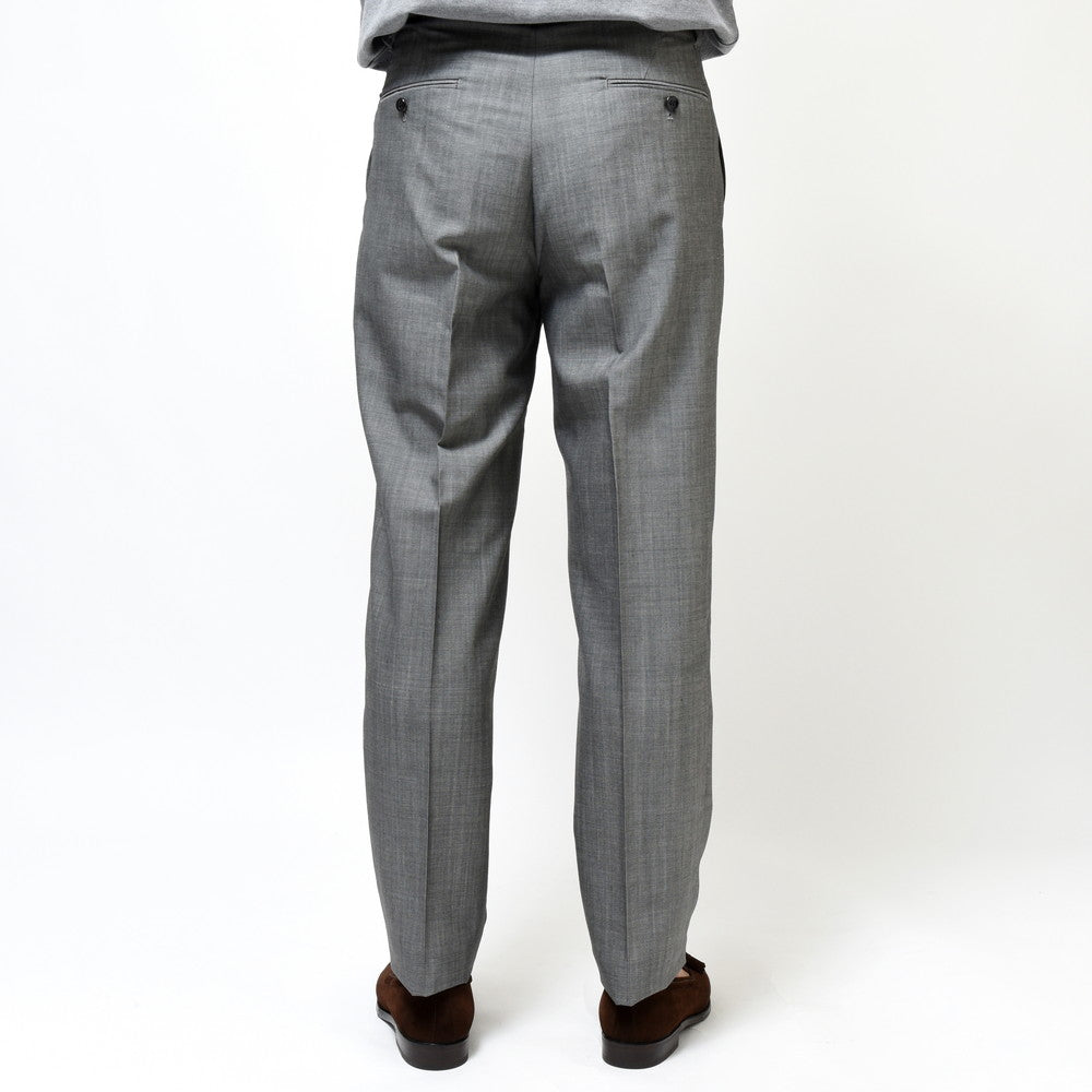 garoh（ガロウ） pants01 ウールモヘアピンヘッド1プリーツテーパードパンツ