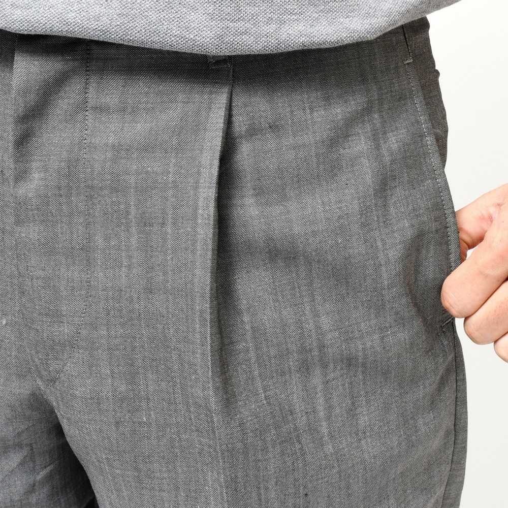 garoh（ガロウ） pants01 ウールモヘアピンヘッド1プリーツテーパードパンツ