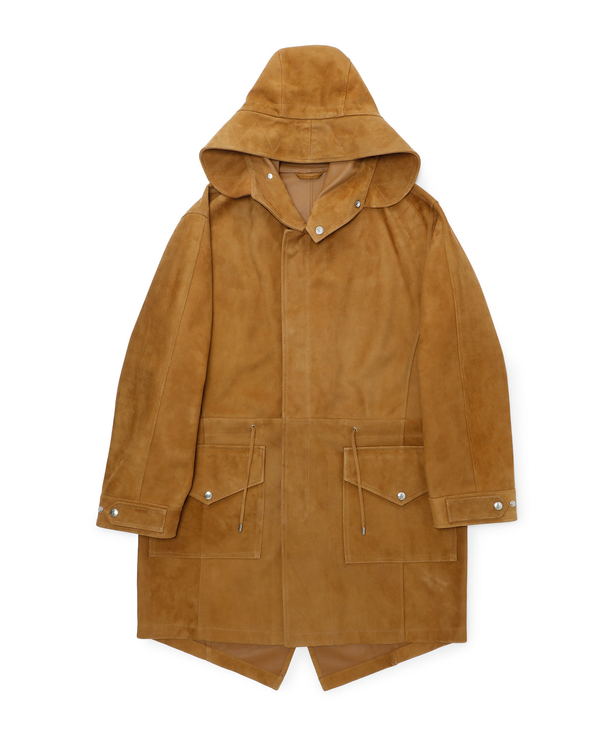 FOCUS（フォーカス） シルバーZIP SPレザー スエードモッズコート / キャメル