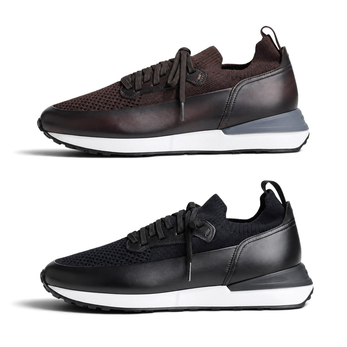 MAGNANNI(マグナーニ) / パティーヌレザー ニット ランニングスニーカー/26775