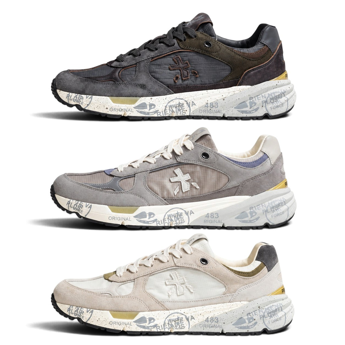 PREMIATA(プレミアータ) / スエード ナイロン リップストップ 厚底スニーカー MASE