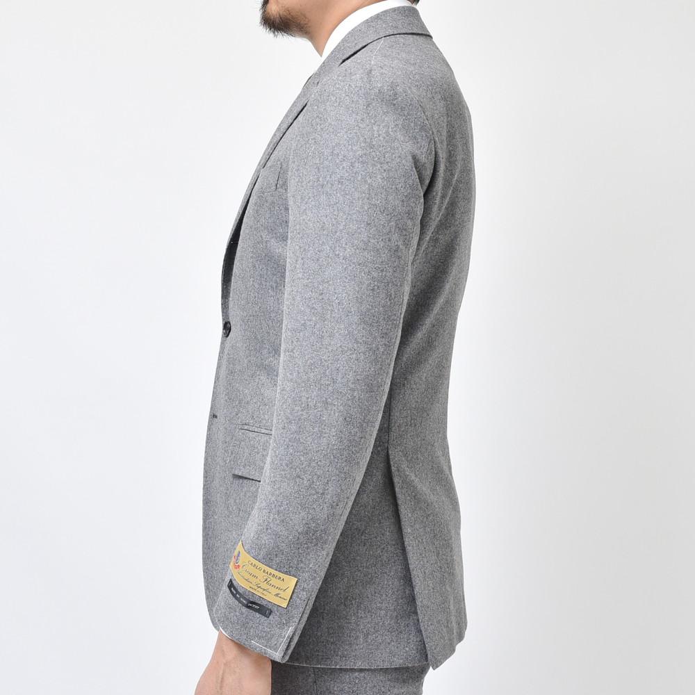 guji（グジ） ウールフランネルソリッド3B1プリーツスーツ(MADE BY RING JACKET / CARLO BARBERAファブリック使用)
