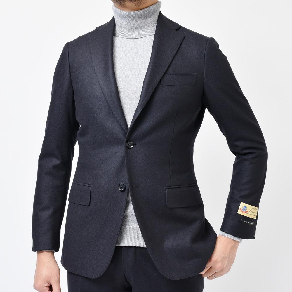 guji（グジ） ウールフランネルソリッド3B1プリーツスーツ(MADE BY RING JACKET / CARLO BARBERAファブリック使用)