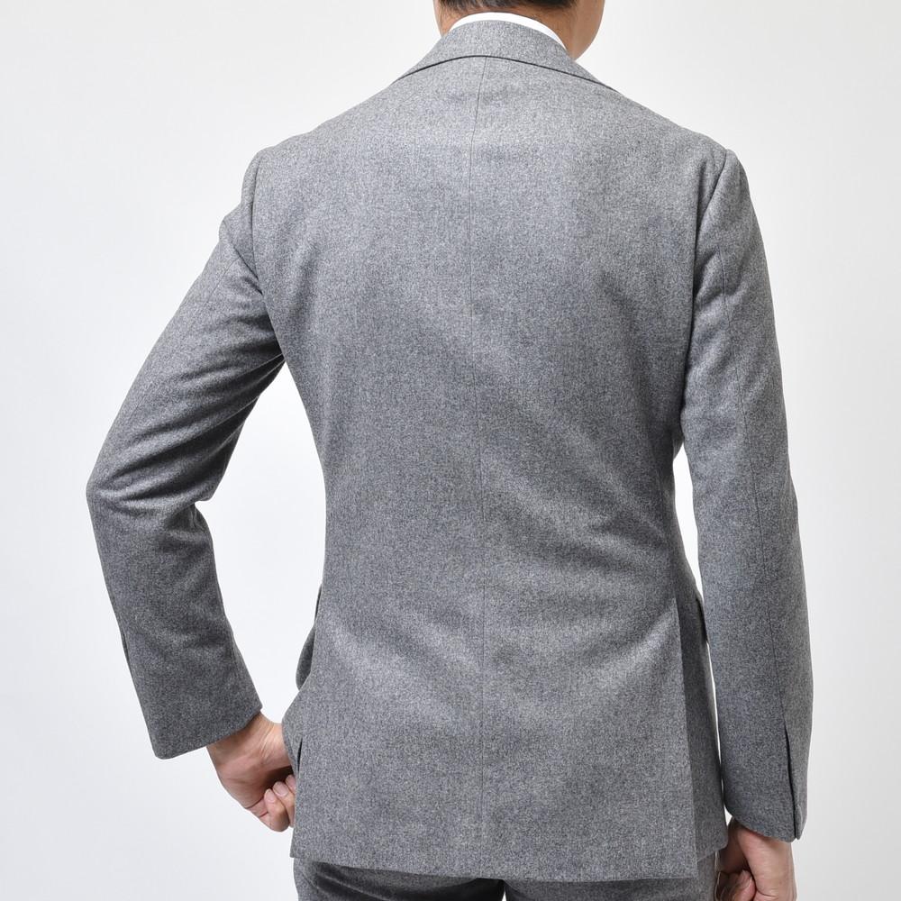guji（グジ） ウールフランネルソリッド3B1プリーツスーツ(MADE BY RING JACKET / CARLO BARBERAファブリック使用)