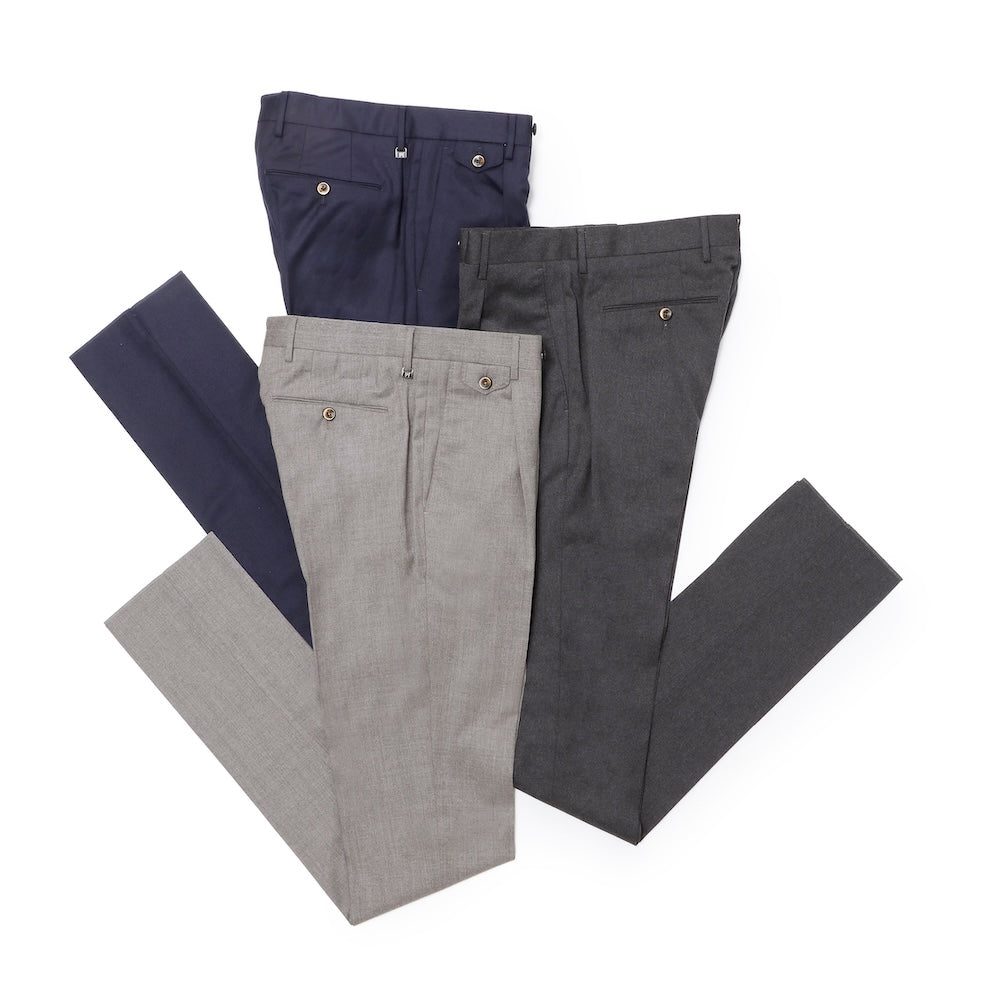 ピーティートリノ / ストレッチ ライトフランネル 1プリーツ パンツ/GENTLEMAN FIT/COGF11ZP0CL1 CM13
