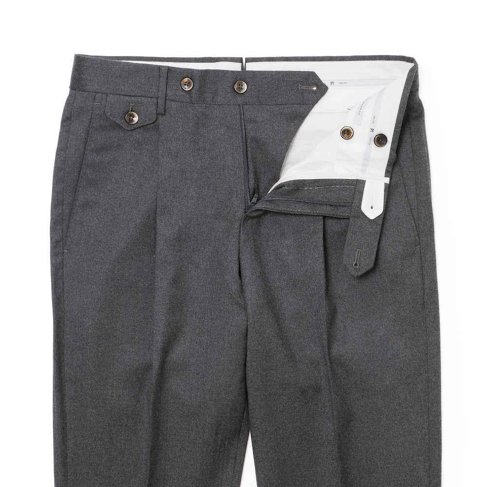 ピーティートリノ / ストレッチ ライトフランネル 1プリーツ パンツ/GENTLEMAN FIT/COGF11ZP0CL1 CM13