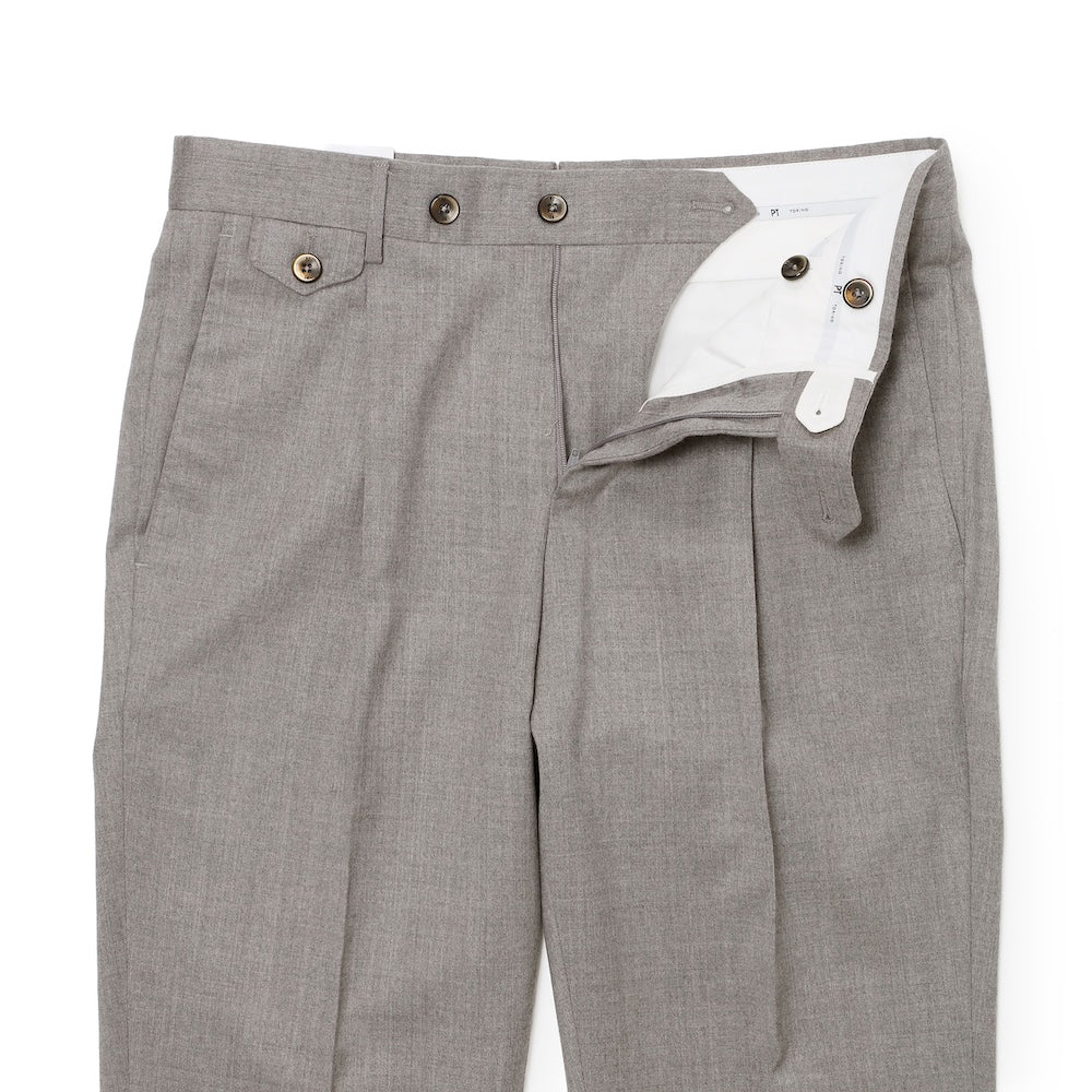 ピーティートリノ / ストレッチ ライトフランネル 1プリーツ パンツ/GENTLEMAN FIT/COGF11ZP0CL1 CM13