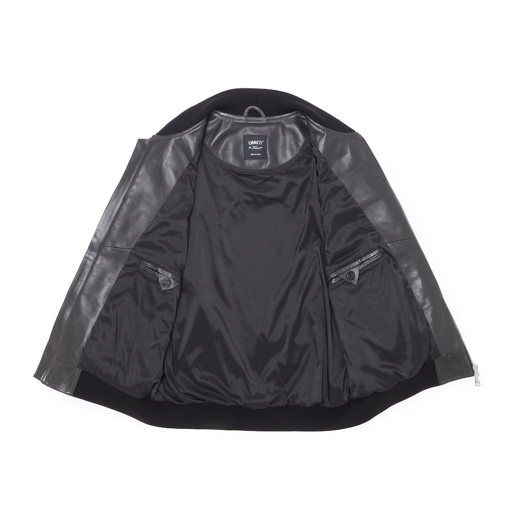 エンメティ / 【着数限定販売】BR別注 スペシャルナッパレザー ジップアップ ブルゾン/TAYLOR_BR/ANTRACITE H