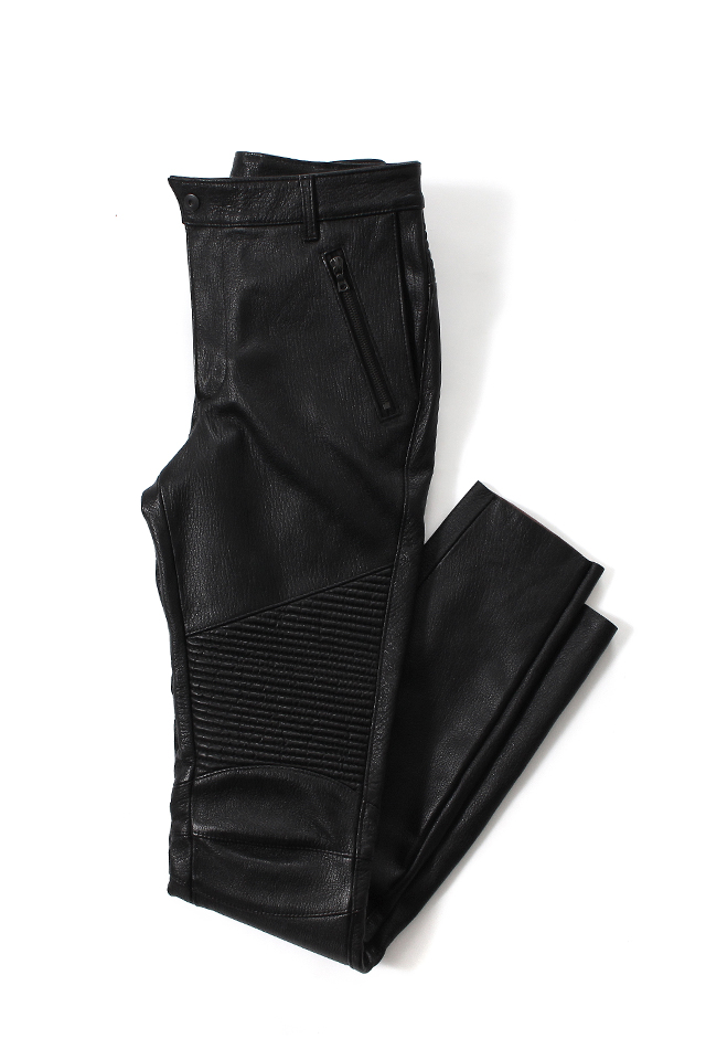 希少】black means ゴールドジップ レザーパンツ 確実