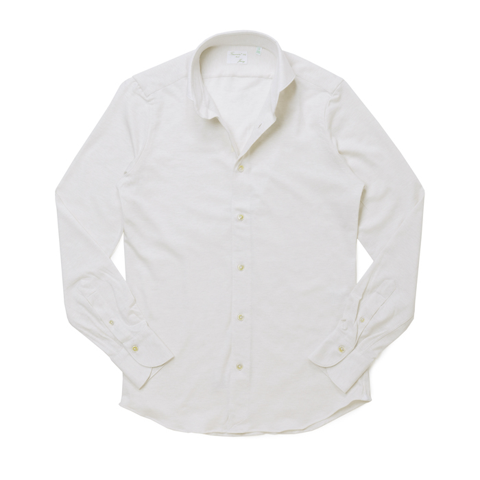 イタリア製 finamore リネンシャツ 38 オフホワイト フィナモレ