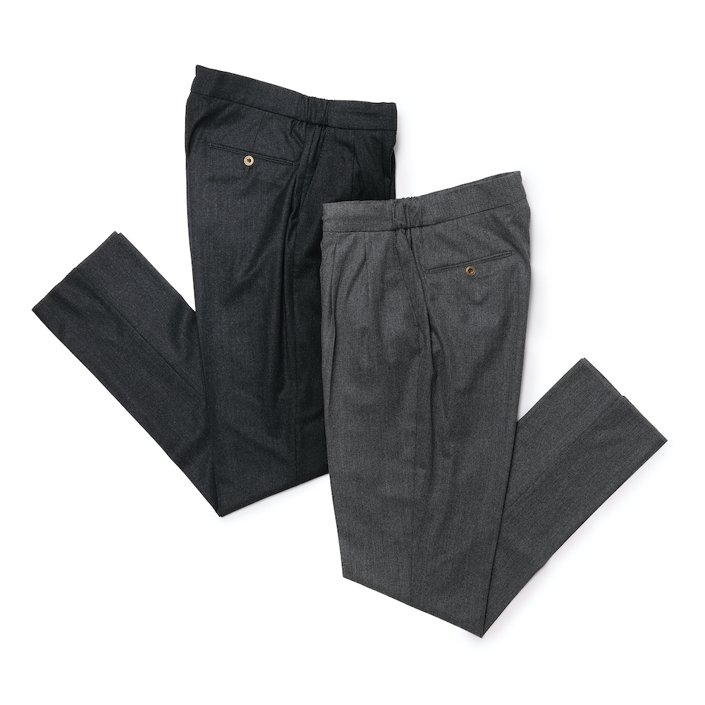 Style Web Magazine & Online Shop | ビー・アール・オンライン | ベルウィッチ / BR別注 ライトフランネル  2プリーツ パンツ/SCOTCH RELAX_GOLD/VB8996 - B.R.ONLINE