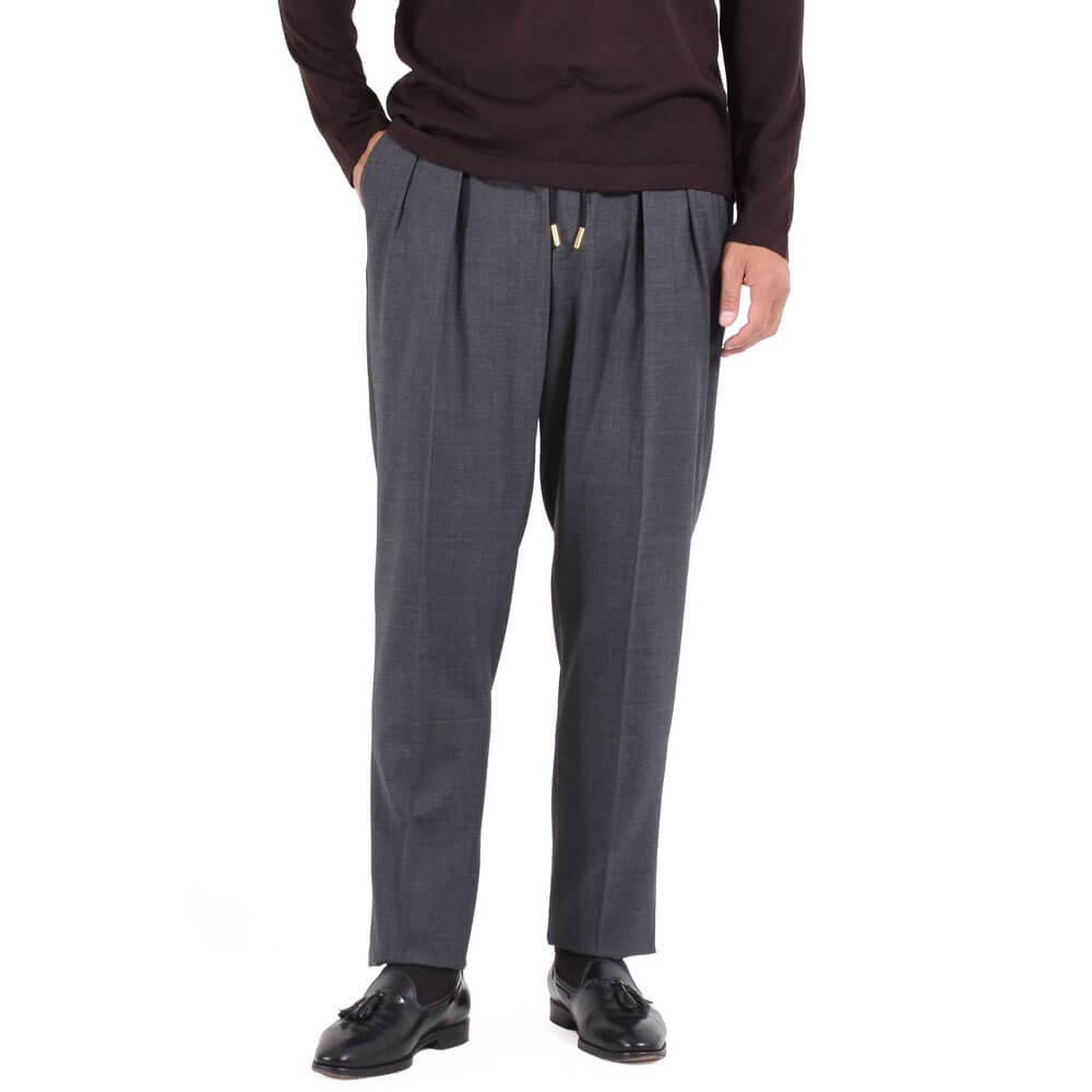 B.R.ONLINE - Style Web Magazine  Online Shop | ビー・アール・オンライン | ベルウィッチ / BR別注 スコッチ ストレッチ ポリエステルウール 2プリーツ パンツ/SCOTCH RELAX_GOLD/BN6000X