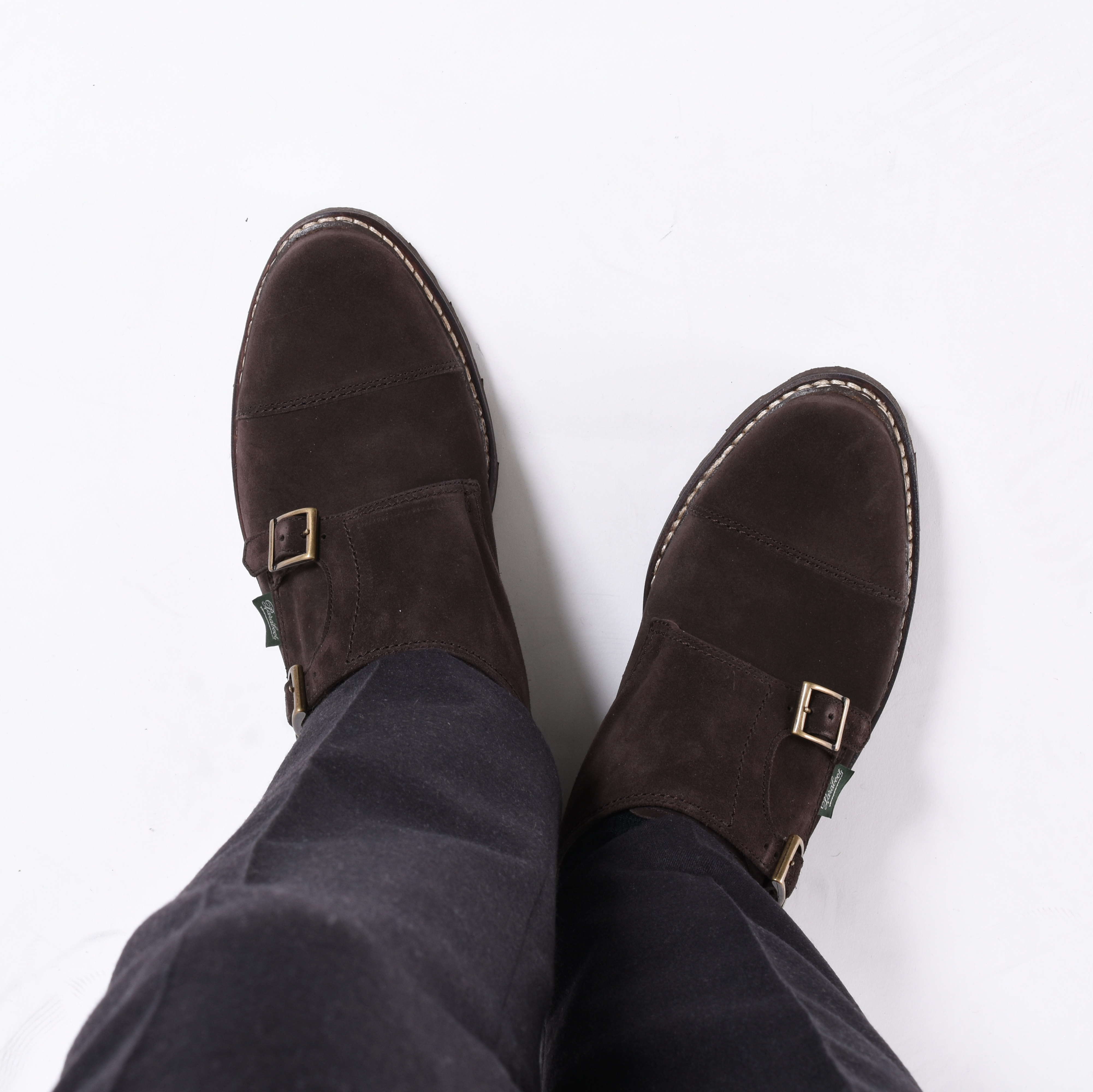 Paraboot William スウェード　UK6 ダブルモンクストラップ