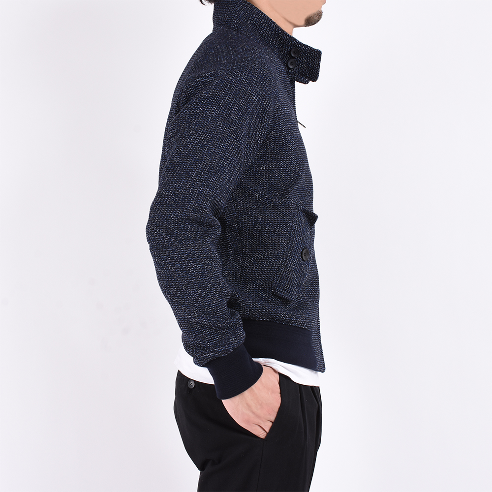 ZANONE G9タイプ ジップアップニットブルゾン NAVY LEON 干場-