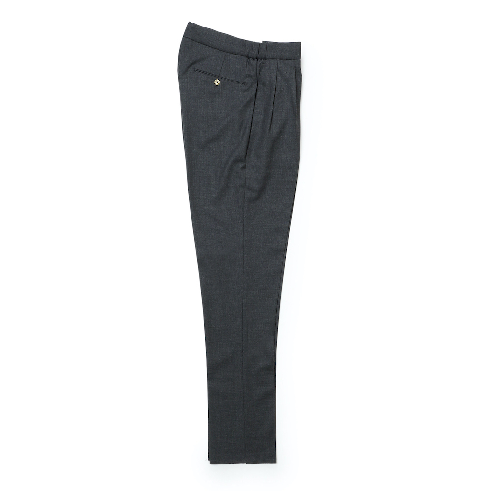 B.R.ONLINE - Style Web Magazine  Online Shop | ビー・アール・オンライン | ベルウィッチ / BR別注 スコッチ ストレッチ ポリエステルウール 2プリーツ パンツ/SCOTCH RELAX_GOLD/BN6000X