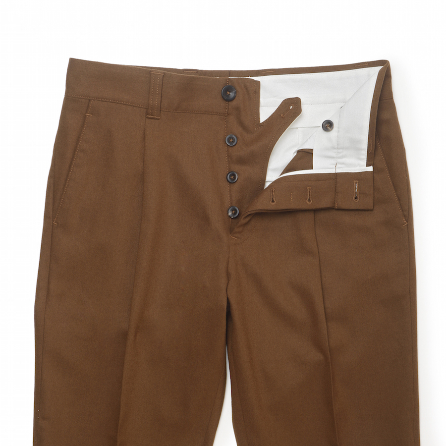 PT01 ピーティーゼロウーノ 秋冬用フランネルテーパードスラックス