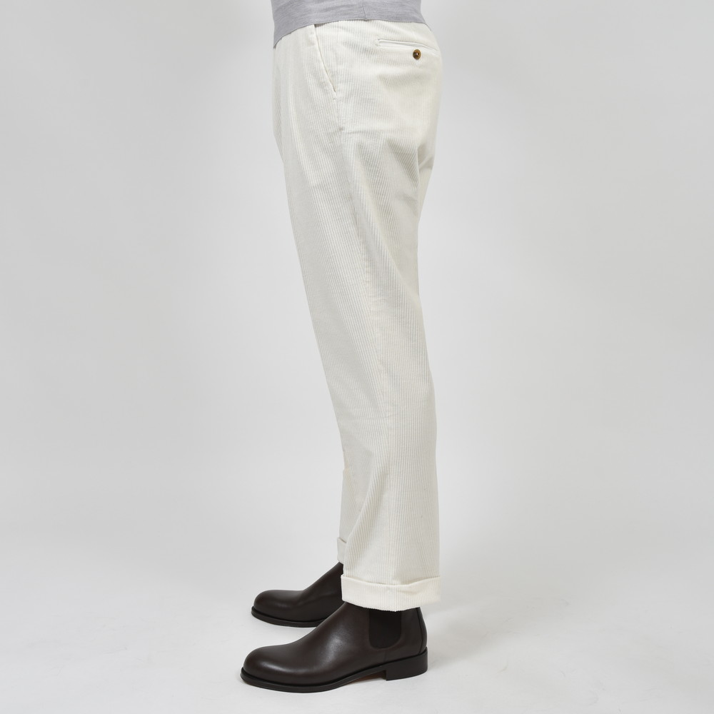 B.R.ONLINE - Style Web Magazine & Online Shop | ビー・アール・オンライン | BERWICH （ベルウィッチ）<br>SCOTCHスコッチ ストレッチコットンコーデュロイ2インプリーツテーパードクロップドパンツ DV1350X