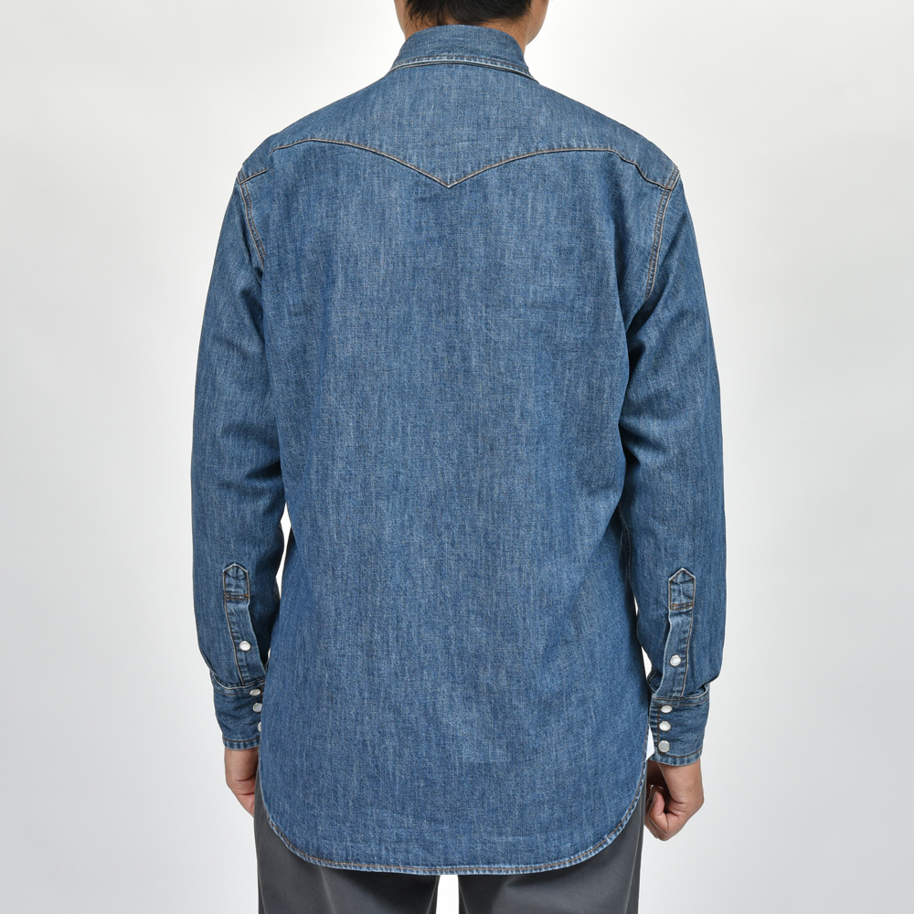 HUSBANDS（ハズバンズ）ウォッシュドウエスタンデニムシャツ CWWN COBL 11042404025｜guji online shop（グジ  オンラインショップ）